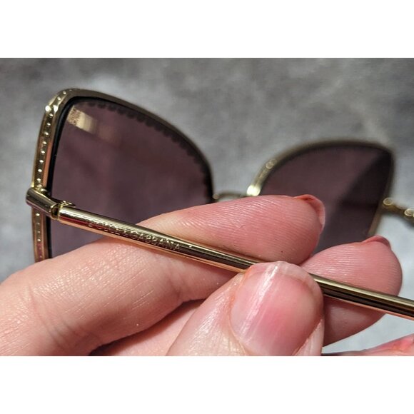 Dolce & Gabbana Gold Plum Gradient Cateye Sunglasses - Picture 7 of 8